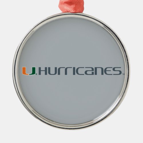 The U Hurricanes Metal Ornament