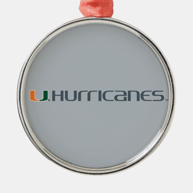 The U Hurricanes Metal Ornament (Front)