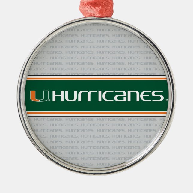 The U Hurricanes Metal Ornament (Front)