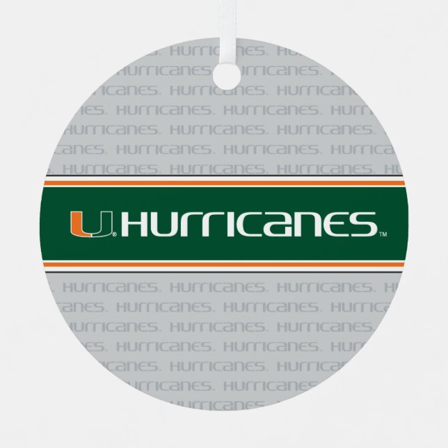 The U Hurricanes Metal Ornament (Front)