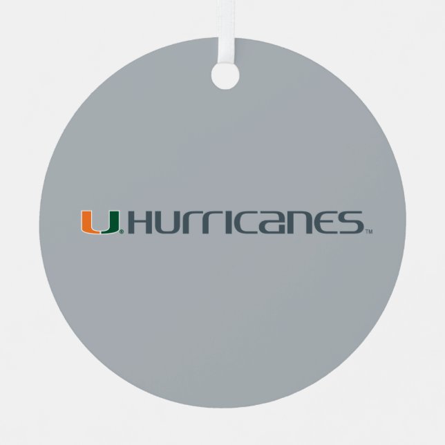 The U Hurricanes Metal Ornament (Front)