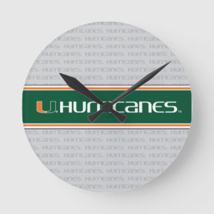 The U Hurricanes Round Clock