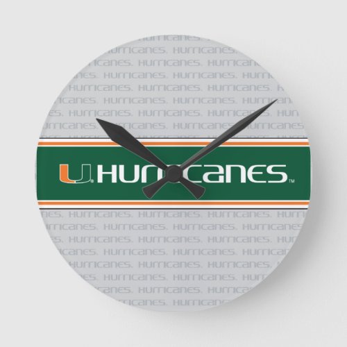 The U Hurricanes Round Clock