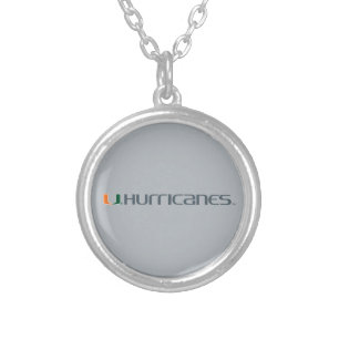 The U Hurricanes Silver Plated Necklace