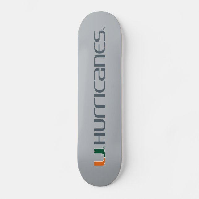 The U Hurricanes Skateboard Deck (Front)