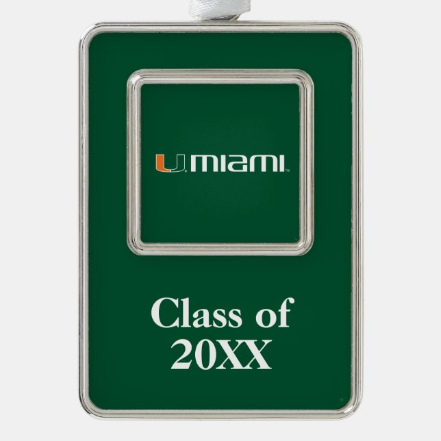 The U Miami Christmas Ornament (Front)