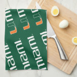 The U Miami Hand Towel<br><div class="desc">Get all of the best University of Miami gear at Zazzle.com! Support the Hurricanes in style with these products that are perfect for students, alumni, family, and fans. All of these products are customizable with your name, your sport, or your class year. Represent the U by sporting Green and Orange...</div>