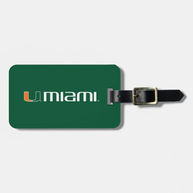 The U Miami Luggage Tag (Front Horizontal)