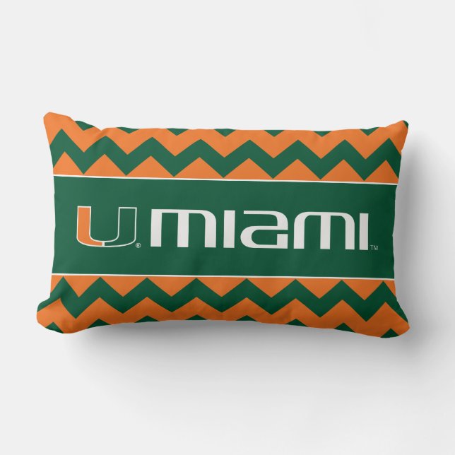 The U Miami Lumbar Pillow (Front)