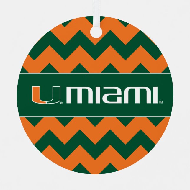 The U Miami Metal Ornament (Front)