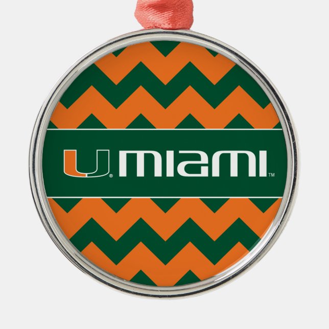 The U Miami Metal Ornament (Front)