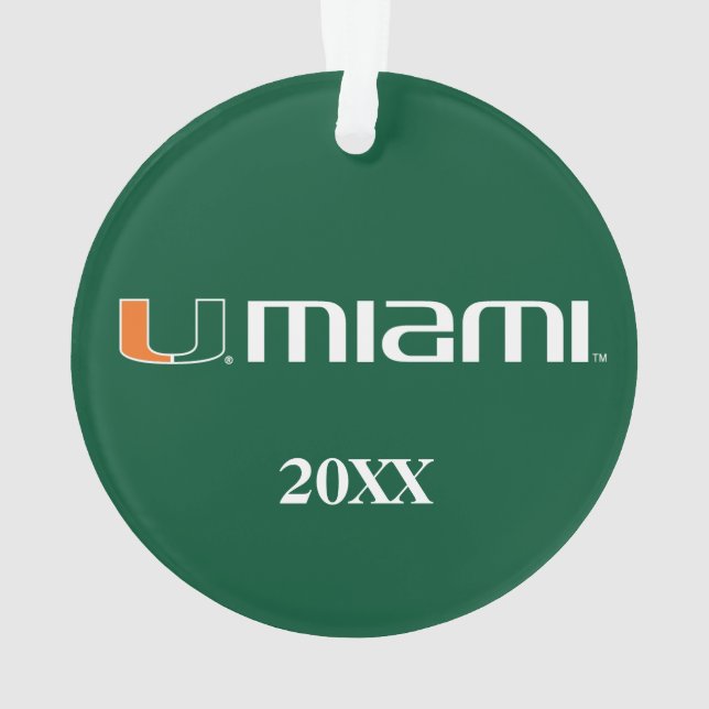 The U Miami Ornament (Back)