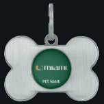 The U Miami Pet Name Tag<br><div class="desc">Get all of the best University of Miami gear at Zazzle.com! Support the Hurricanes in style with these products that are perfect for students, alumni, family, and fans. All of these products are customizable with your name, your sport, or your class year. Represent the U by sporting Green and Orange...</div>