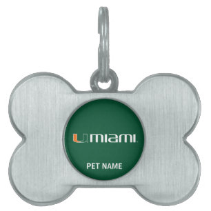 The U Miami Pet Name Tag