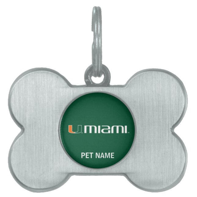 The U Miami Pet Name Tag (Front)