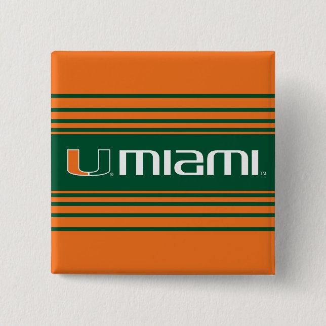 The U Miami Pinback Button (Front)