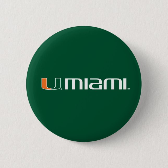The U Miami Pinback Button (Front)