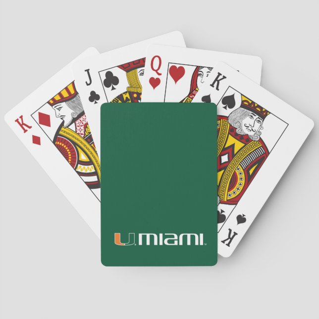 The U Miami Poker Cards (Back)