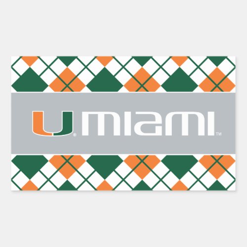 The U Miami Rectangular Sticker