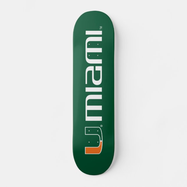 The U Miami Skateboard Deck (Front)