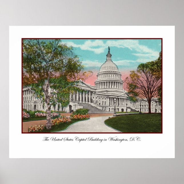 The U.S. Capitol Vintage Poster (Front)