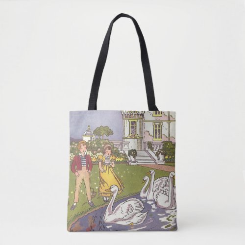 The Ugly Duckling Vintage Fairy Tale by Hauman Tote Bag