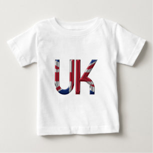 The UK Union Jack British Flag Typography Elegant Baby T-Shirt