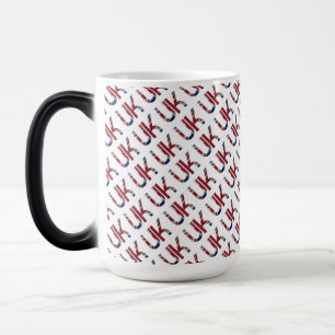 The UK Union Jack British Flag Typography Elegant Color Morph Mug