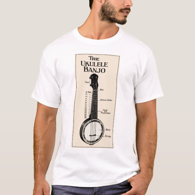 The Ukulele Banjo Men's light short sleeve T-Shirt (Front)