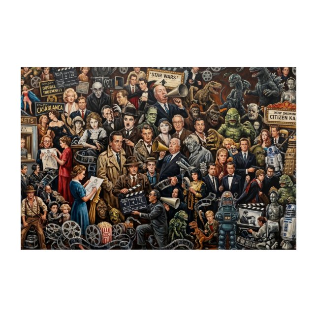 The Ultimate Cinema Legend: IMDb Top 100 Tribute Acrylic Print (Front)