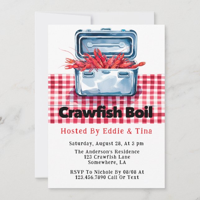 The Ultimate Crawfish Boil: A Southern Tradition  Invitation (Front)
