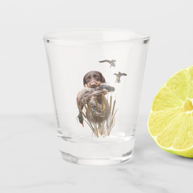 The ultimate duck hunting   shot glass (Front)