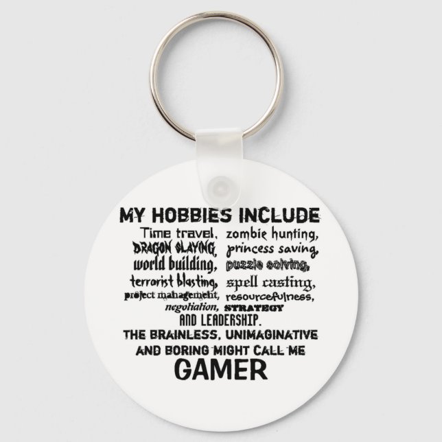 The Ultimate Gamer's Creed (White) Keychain (Front)