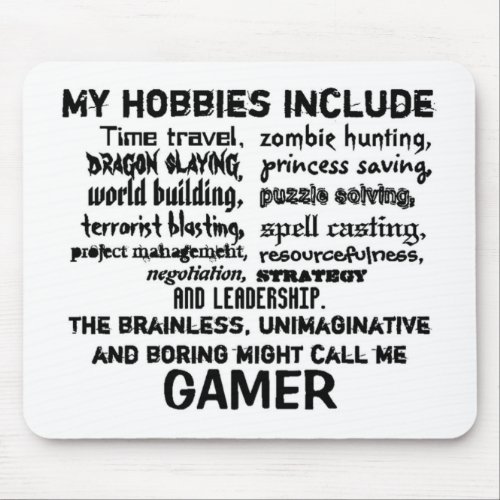 The Ultimate Gamers Creed White Mouse Pad