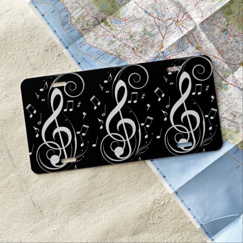 THE ULTIMATE MUSICAL NOTES LICENSE PLATE