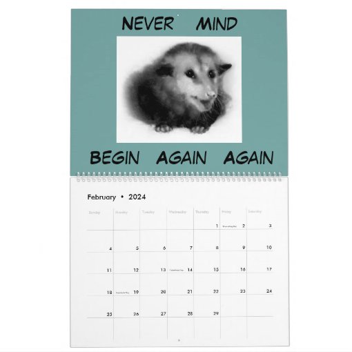 The Ultimate Opossum Calendar Zazzle