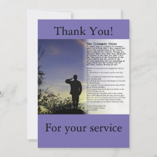 The Ultimate Price Soldier and Veterans card