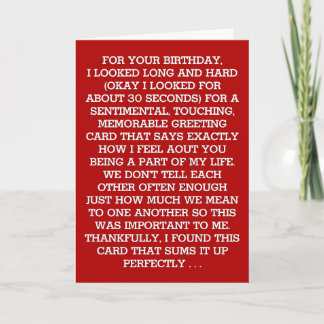 The Ultimate Sentimental Birthday Message (Vodka) Card