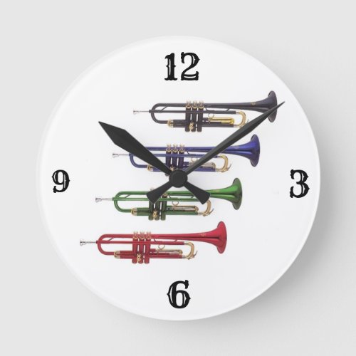 THE ULTIMATE TRUMPET PLAYERS CLOCK ROUND CLOCK