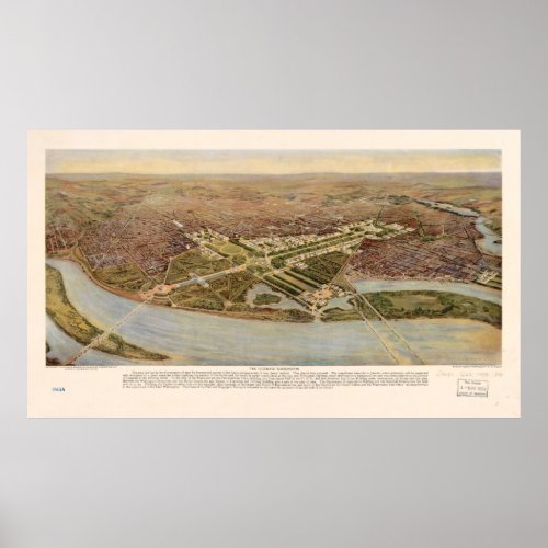 The Ultimate Washington DC Map 1915 Poster