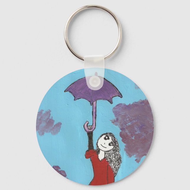 The Umbrella Girl Keychain (Front)