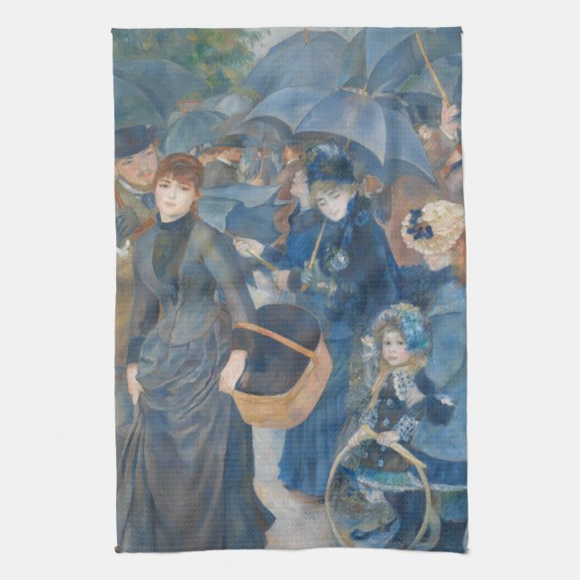The Umbrellas by Pierre-Auguste Renoir (1881-86) Kitchen Towel (Vertical)