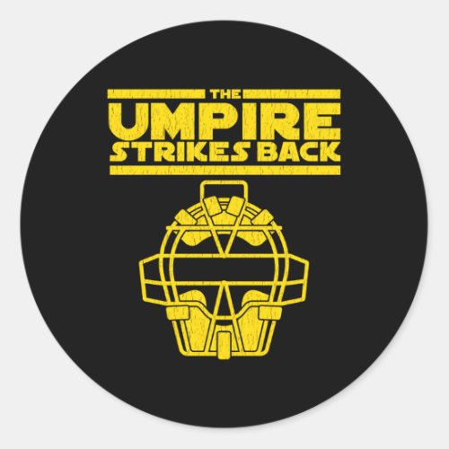 The Umpire Strikes Back Baseball Classic Round Sticker