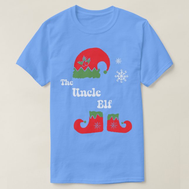 The Uncle Elf Christmas Elf Tee Family Matching Gi (Design Front)