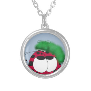 The Uncommon Friends Ladybug and Caterpillar Silver Plated Necklace