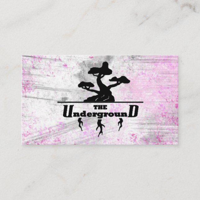 The Underground Business Cards Pink (Front)