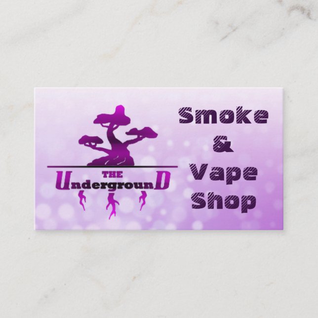 The Underground Business Cards Purple (Front)
