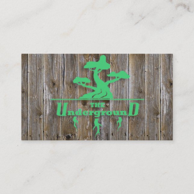 The Underground Business Cards wood (Front)