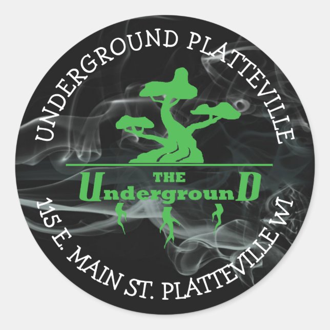 The Underground Vaping Shop Logo stickers (Front)