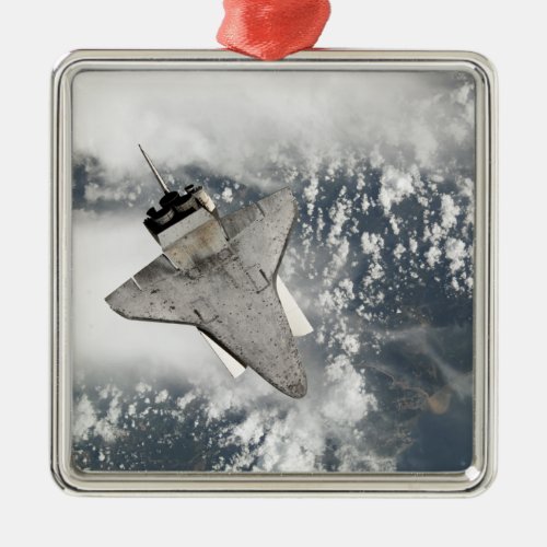 The underside of space shuttle Discovery Metal Ornament